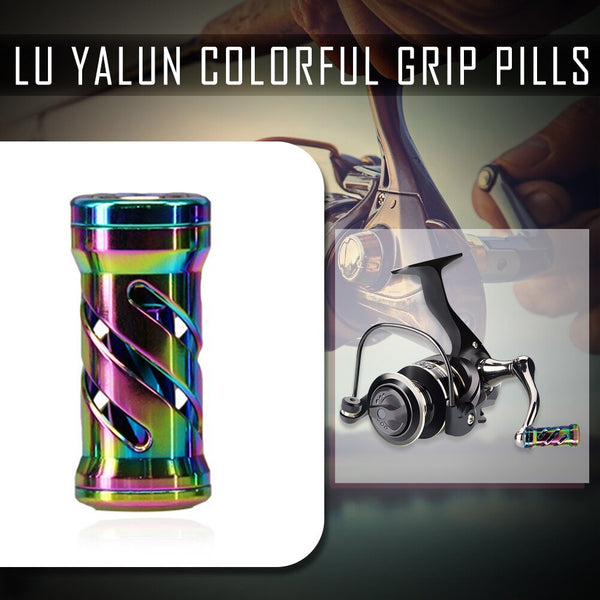 Colorful Metal Grip Pill Fishing Reel Accessories Metal Water Drop Drum Fishing Wheel Handle DIY Fishing Wheel Grip - Vimost Shop