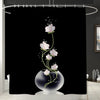 Colorful Tulip Lotus Flowers Trees Shower Curtain Sets Non-Slip Rugs Toilet Lid Cover and Bath Mat Waterproof Bathroom Curtains - Vimost Shop