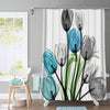 Colorful Tulip Lotus Flowers Trees Shower Curtain Sets Non-Slip Rugs Toilet Lid Cover and Bath Mat Waterproof Bathroom Curtains - Vimost Shop