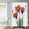 Colorful Tulip Lotus Flowers Trees Shower Curtain Sets Non-Slip Rugs Toilet Lid Cover and Bath Mat Waterproof Bathroom Curtains - Vimost Shop