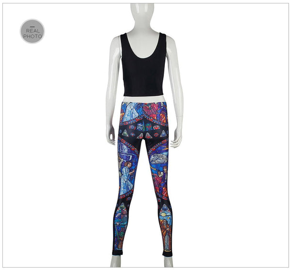 Comic Cosplay Star Wars Slim Girl's Leggings Women Digital Print Leggins Workout Fitness Pants Legging - Vimost Shop