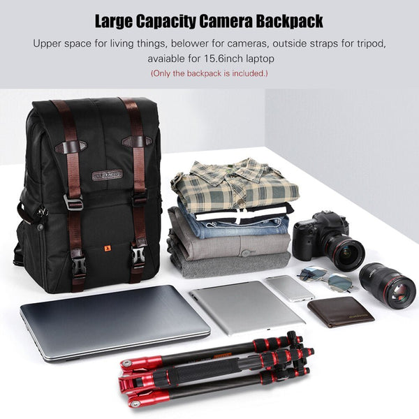 Concept Waterproof Photography Bag Professional Camera Backpack Large Capacity for DSLR Cameras 15.6in Laptop Tripod Lenses - Vimost Shop