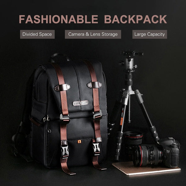 Concept Waterproof Photography Bag Professional Camera Backpack Large Capacity for DSLR Cameras 15.6in Laptop Tripod Lenses - Vimost Shop