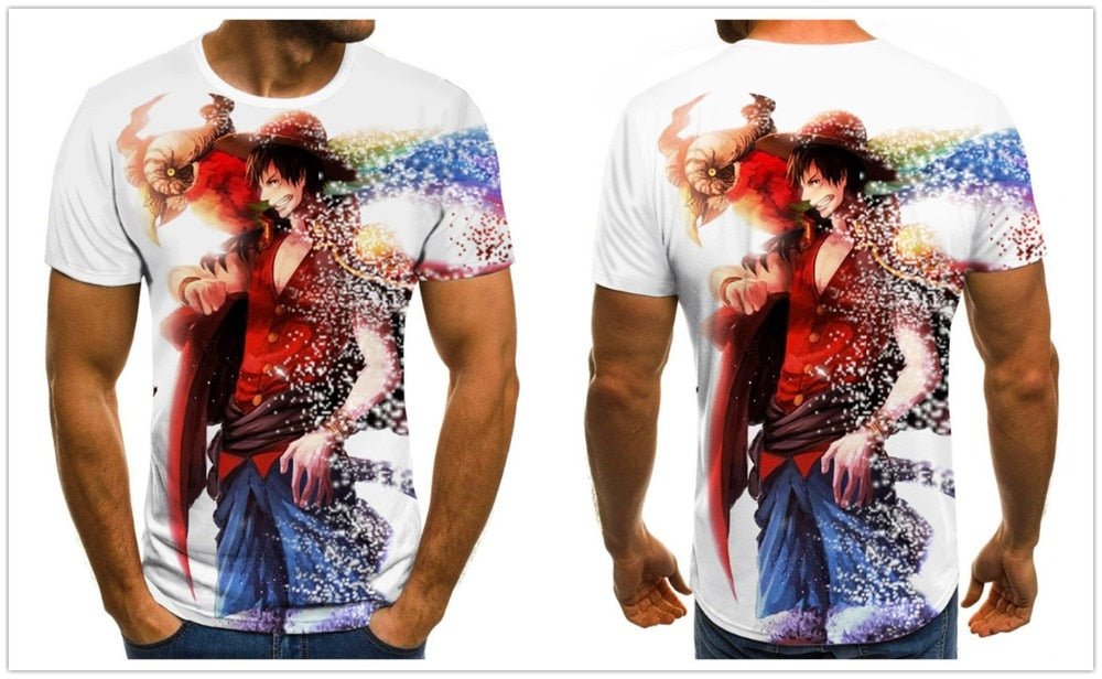 Cool anime men's T-shirt summer fashion top 3D round neck short sleeve Naruto casual shirt T-shirt - Vimost Shop