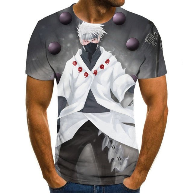 Cool anime men's T-shirt summer fashion top 3D round neck short sleeve Naruto casual shirt T-shirt - Vimost Shop