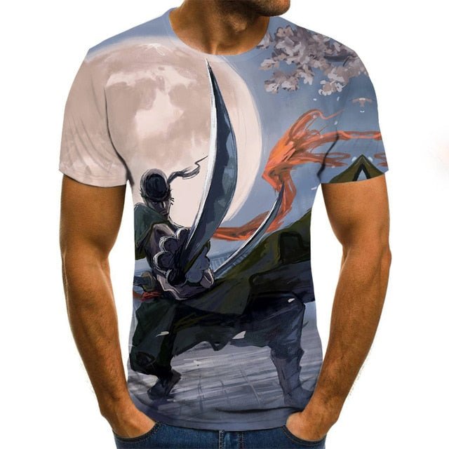 Cool anime men's T-shirt summer fashion top 3D round neck short sleeve Naruto casual shirt T-shirt - Vimost Shop