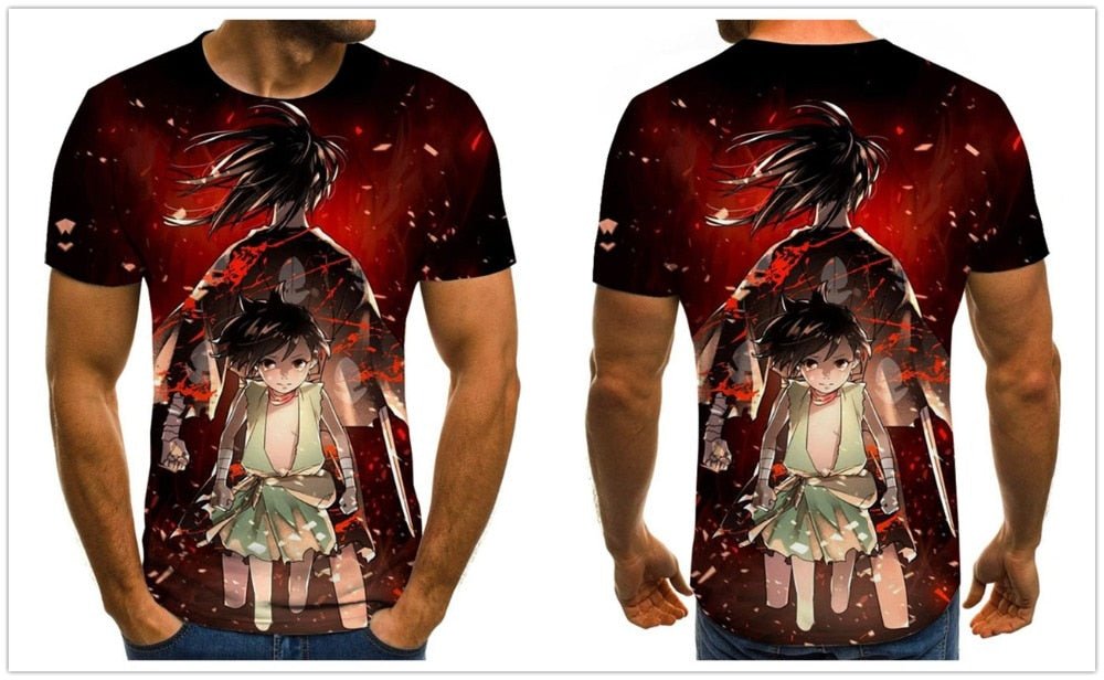 Cool anime men's T-shirt summer fashion top 3D round neck short sleeve Naruto casual shirt T-shirt - Vimost Shop