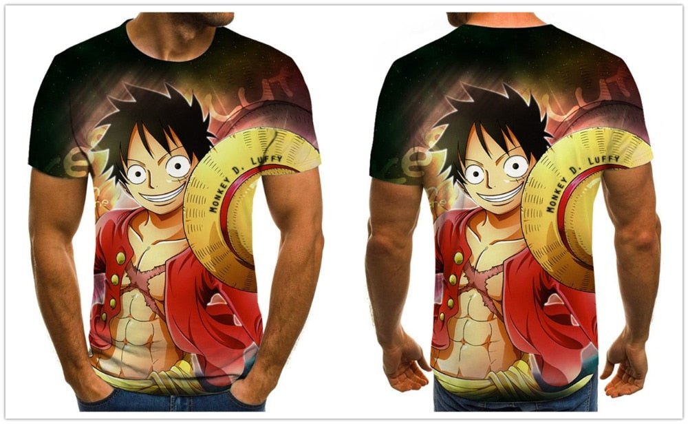 Cool anime men's T-shirt summer fashion top 3D round neck short sleeve Naruto casual shirt T-shirt - Vimost Shop