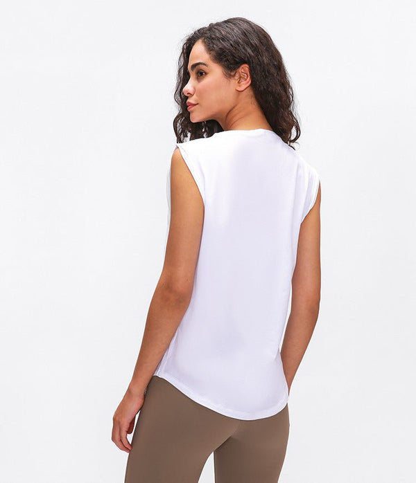 Cotton Fitness Workout Gym Tank Tops Women Quick Dry Hip-length Sport Yoga Tops Vest Leisure Sleeveless Shirts - Vimost Shop