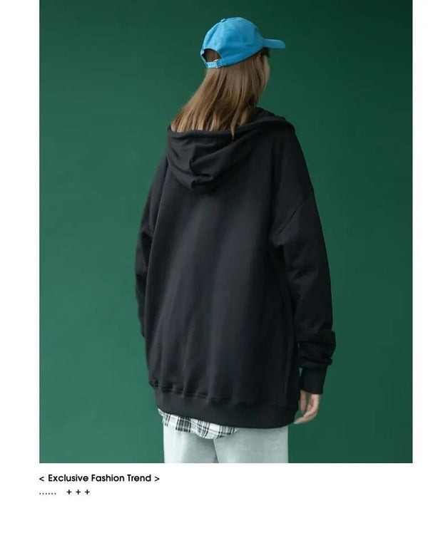 Cotton jacket female new Korean loose hooded zipper Winter Autumn Plus Size Women's Harajuku Hoodies Tops - Vimost Shop