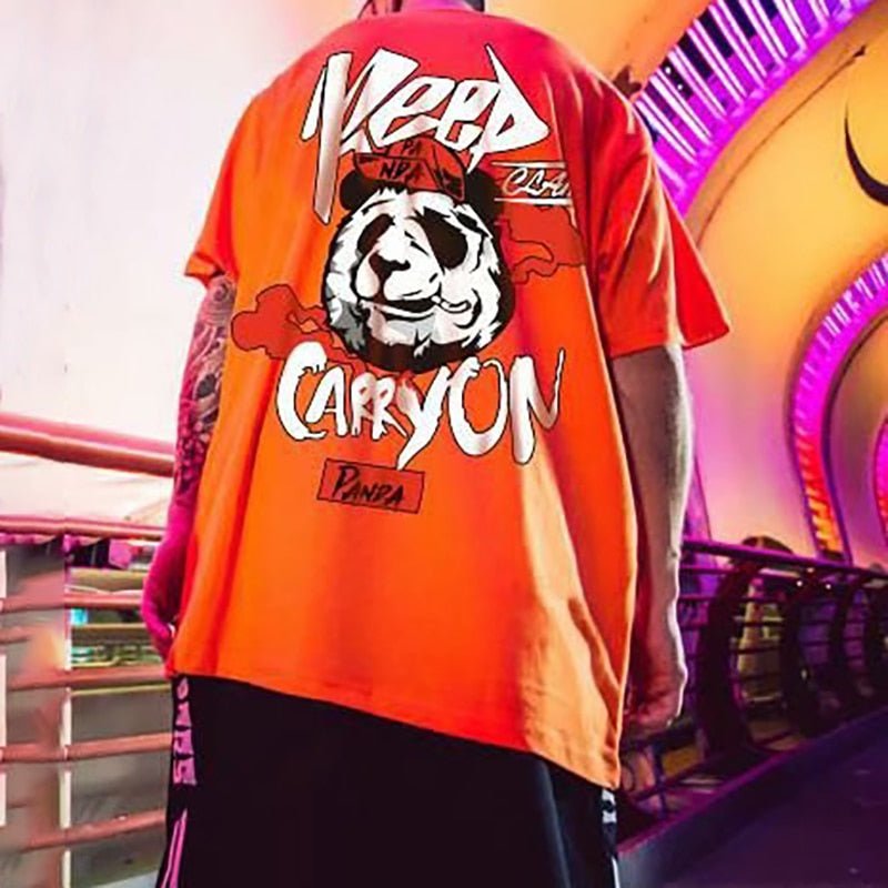 Cotton Tee tshirt Man Cartoon Animal Printed Punk T Shirts Mens Hip Hop Casual Street Tees Male Cotton Tshirts Tops - Vimost Shop