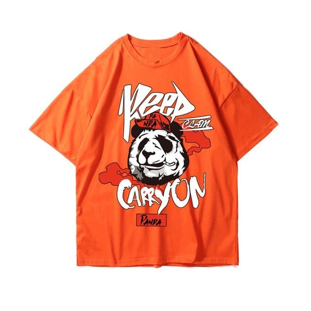 Cotton Tee tshirt Man Cartoon Animal Printed Punk T Shirts Mens Hip Hop Casual Street Tees Male Cotton Tshirts Tops - Vimost Shop