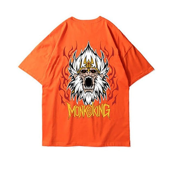 Cotton Tee tshirt Man Cartoon Animal Printed Punk T Shirts Mens Hip Hop Casual Street Tees Male Cotton Tshirts Tops - Vimost Shop