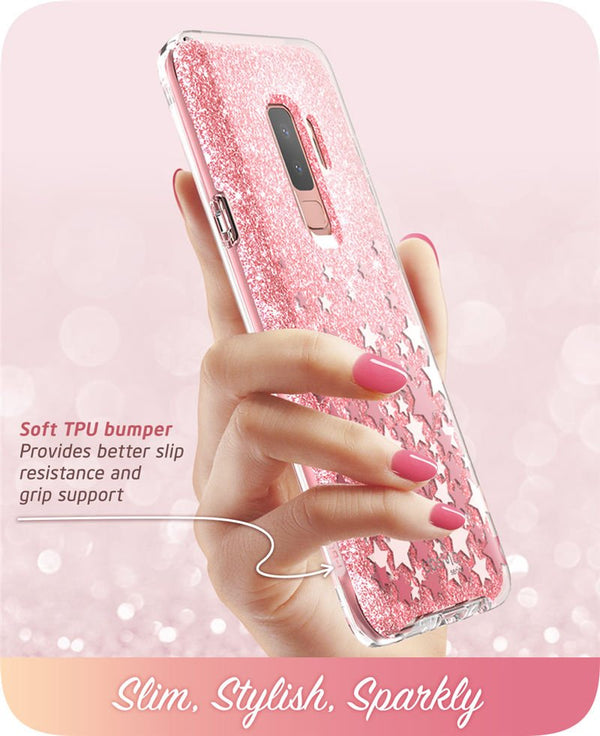 Cover For Samsung Galaxy S9 Case Cosmo Full-Body Glitter Marble Bumper Protective Cover with Built-in Screen Protector - Vimost Shop