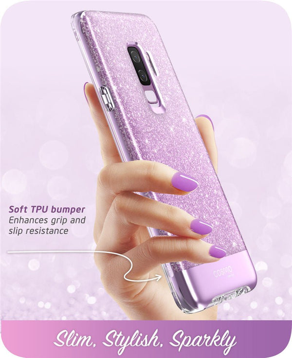 Cover For Samsung Galaxy S9 Case Cosmo Full-Body Glitter Marble Bumper Protective Cover with Built-in Screen Protector - Vimost Shop