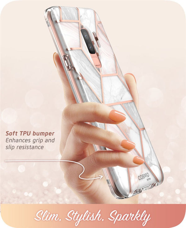 Cover For Samsung Galaxy S9 Case Cosmo Full-Body Glitter Marble Bumper Protective Cover with Built-in Screen Protector - Vimost Shop