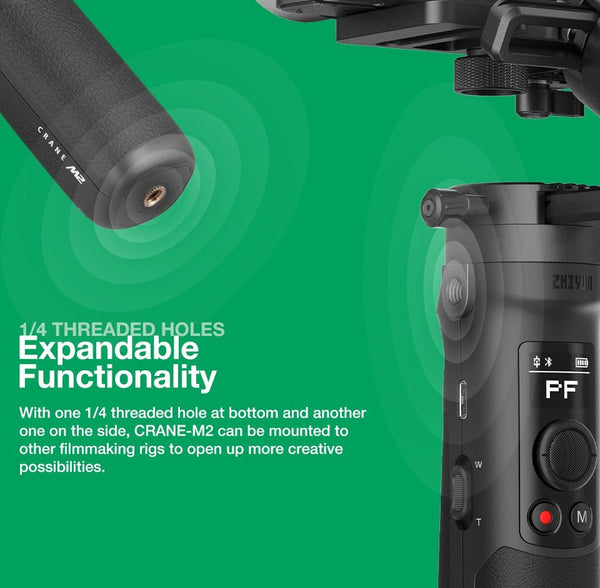 Crane M2 3-Axis Handheld Gimbal Stabilizer for Mirrorless Cameras Smartphones Gopro Stabilizer vs G6 Plus DJI Ronin S Max - Vimost Shop
