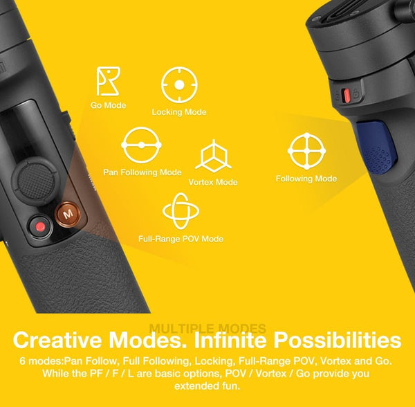 Crane M2 3-Axis Handheld Gimbal Stabilizer for Mirrorless Cameras Smartphones Gopro Stabilizer vs G6 Plus DJI Ronin S Max - Vimost Shop