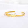 Custom Name Bracelets Bangles Gold Bangle Personalized Name Bangle Stainless Steel Adjustable Nameplate Kids - Vimost Shop