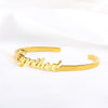 Custom Name Bracelets Bangles Gold Bangle Personalized Name Bangle Stainless Steel Adjustable Nameplate Kids - Vimost Shop