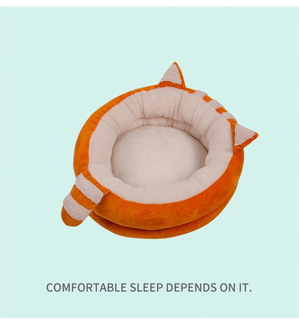Cute Cat Bed House Warm Pet Kitten Mat Warm Basket for Cats Dogs Indoor Sleepping Bag Dog Kennel Nest Puppy Cushion Pet Supplies - Vimost Shop
