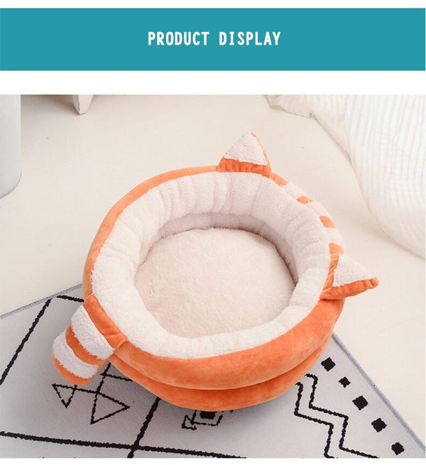 Cute Cat Bed House Warm Pet Kitten Mat Warm Basket for Cats Dogs Indoor Sleepping Bag Dog Kennel Nest Puppy Cushion Pet Supplies - Vimost Shop
