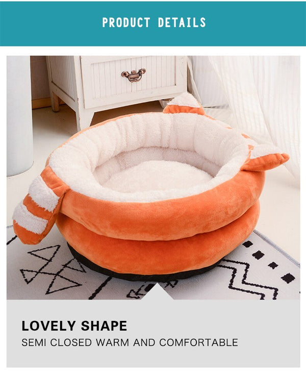 Cute Cat Bed House Warm Pet Kitten Mat Warm Basket for Cats Dogs Indoor Sleepping Bag Dog Kennel Nest Puppy Cushion Pet Supplies - Vimost Shop