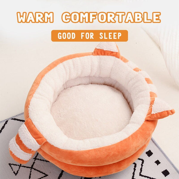 Cute Cat Bed House Warm Pet Kitten Mat Warm Basket for Cats Dogs Indoor Sleepping Bag Dog Kennel Nest Puppy Cushion Pet Supplies - Vimost Shop