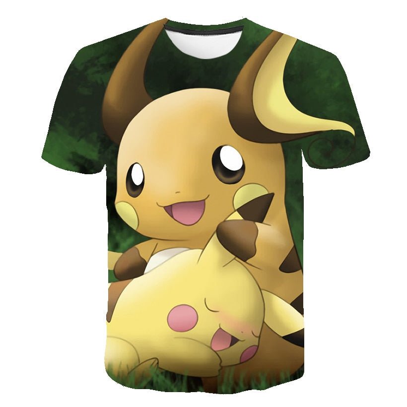 Cute Pikachu T-shirt white pokemon boys & girls T-shirt person fashion gift creative streetwear - Vimost Shop