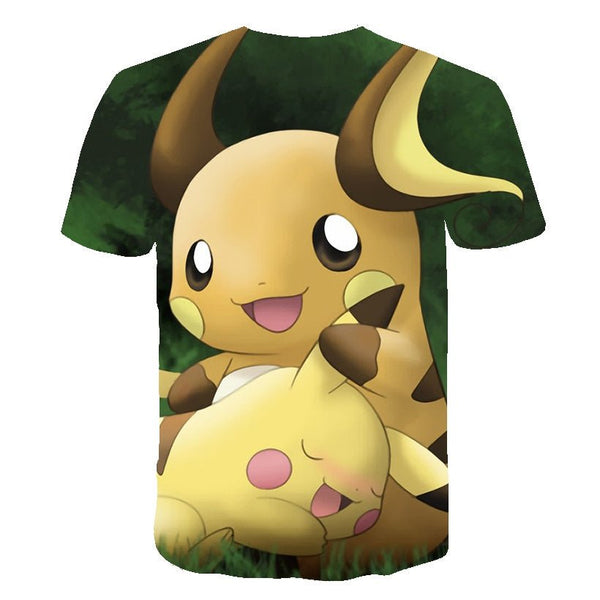 Cute Pikachu T-shirt white pokemon boys & girls T-shirt person fashion gift creative streetwear - Vimost Shop