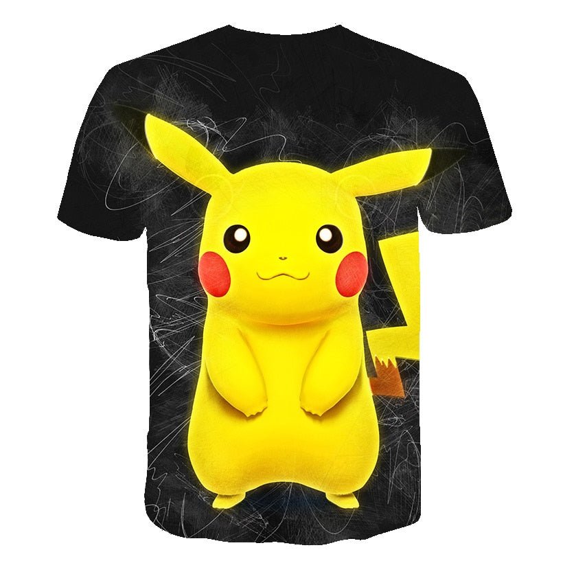 Cute Pikachu T-shirt white pokemon boys & girls T-shirt person fashion gift creative streetwear - Vimost Shop