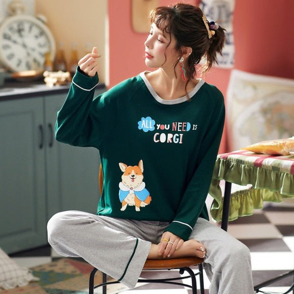 Cute Sleepwear Casual Homewear Female Pyjamas - Vimost Shop