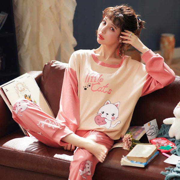 Cute Sleepwear Casual Homewear Female Pyjamas - Vimost Shop