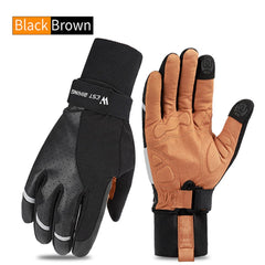 Cycling Gloves Touch Screen Riding Winter Plush Bike Bicycle Gloves Biking Portable Dustproof Cycling Parts