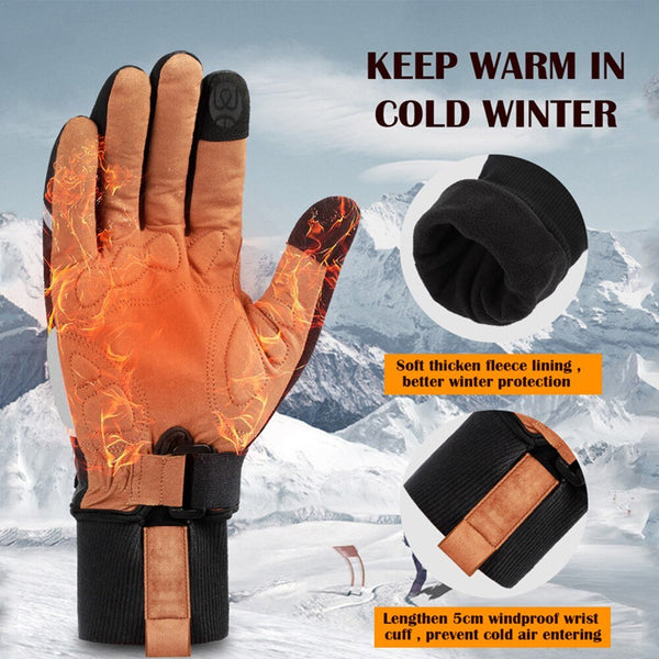 Cycling Gloves Touch Screen Riding Winter Plush Bike Bicycle Gloves Biking Portable Dustproof Cycling Parts - Vimost Shop