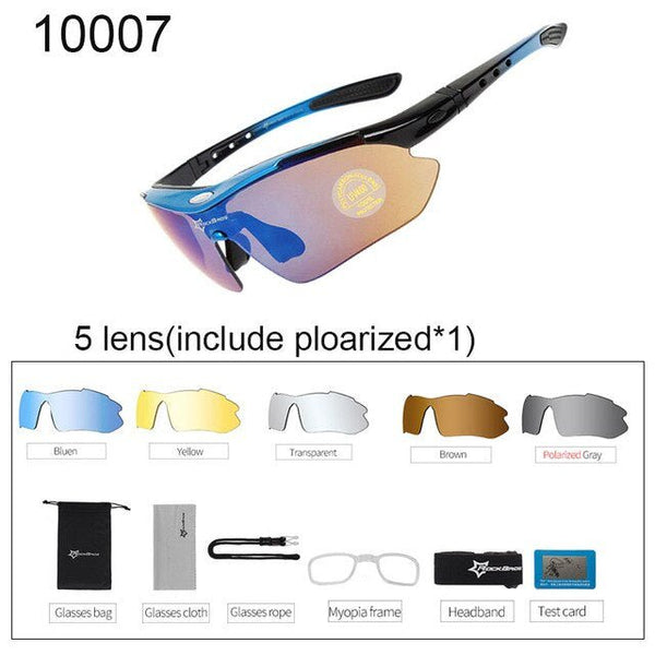 Cycling Sunglasses Outdoor Sports Bicycle Glasses Bike Polarized Sunglasses Goggles Eyewear Adjustable Glasses - Vimost Shop
