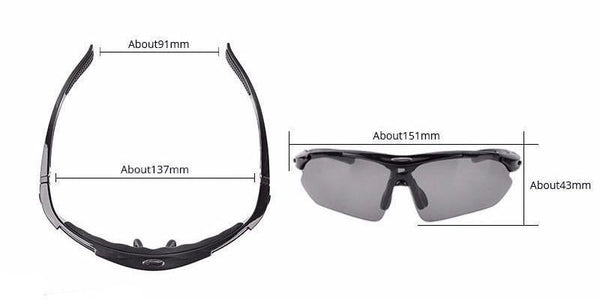 Cycling Sunglasses Outdoor Sports Bicycle Glasses Bike Polarized Sunglasses Goggles Eyewear Adjustable Glasses - Vimost Shop