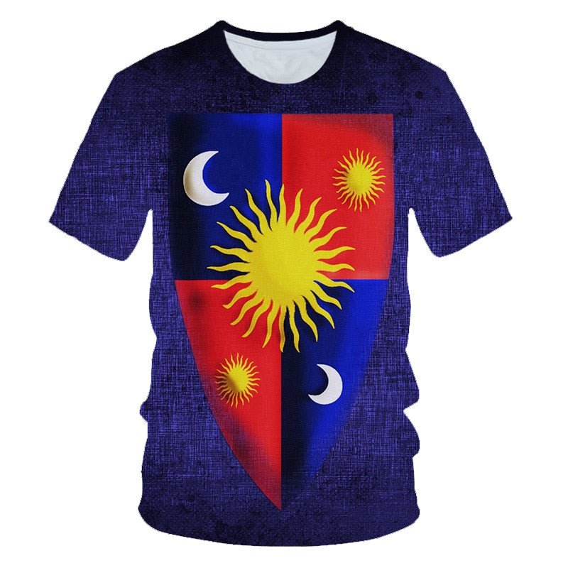 Daenerys Targaryen Character O Neck Tshirt 3D Printed Game Of Thrones Large Size T-shirt Men's Leisure Tee - Vimost Shop