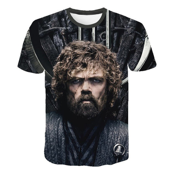 Daenerys Targaryen Character O Neck Tshirt 3D Printed Game Of Thrones Large Size T-shirt Men's Leisure Tee - Vimost Shop
