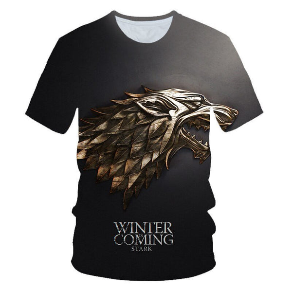 Daenerys Targaryen Character O Neck Tshirt 3D Printed Game Of Thrones Large Size T-shirt Men's Leisure Tee - Vimost Shop