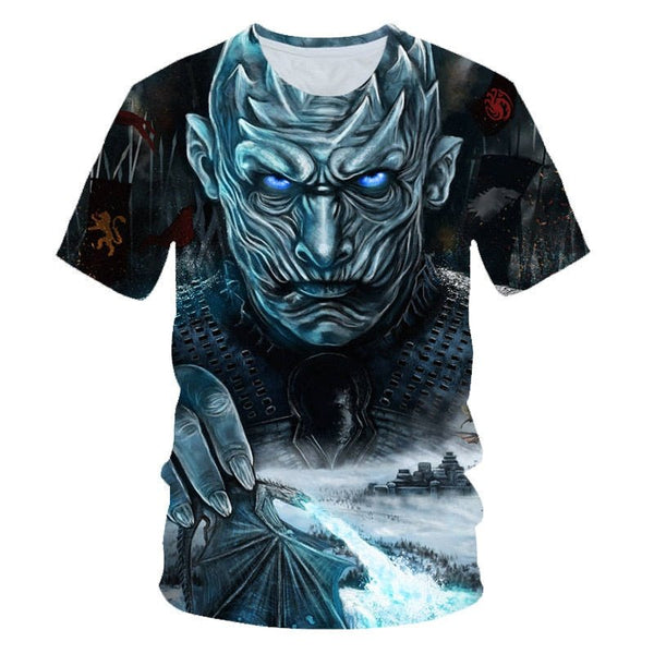 Daenerys Targaryen Character O Neck Tshirt 3D Printed Game Of Thrones Large Size T-shirt Men's Leisure Tee - Vimost Shop