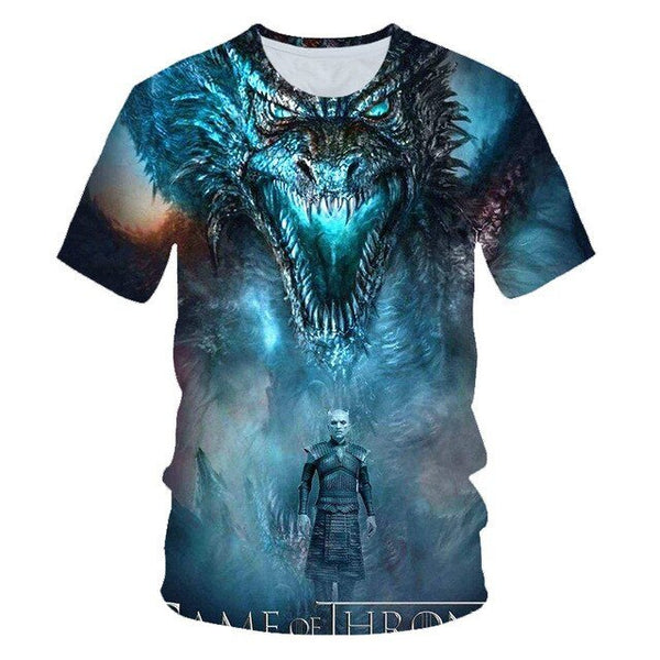 Daenerys Targaryen Character O Neck Tshirt 3D Printed Game Of Thrones Large Size T-shirt Men's Leisure Tee - Vimost Shop