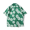 Daisy Flower Print Hip Hop Shirts Short Sleeve Summer Beach Streetwear Hawaiian Shirts Men Casual Harajuku Aloha Shirt - Vimost Shop