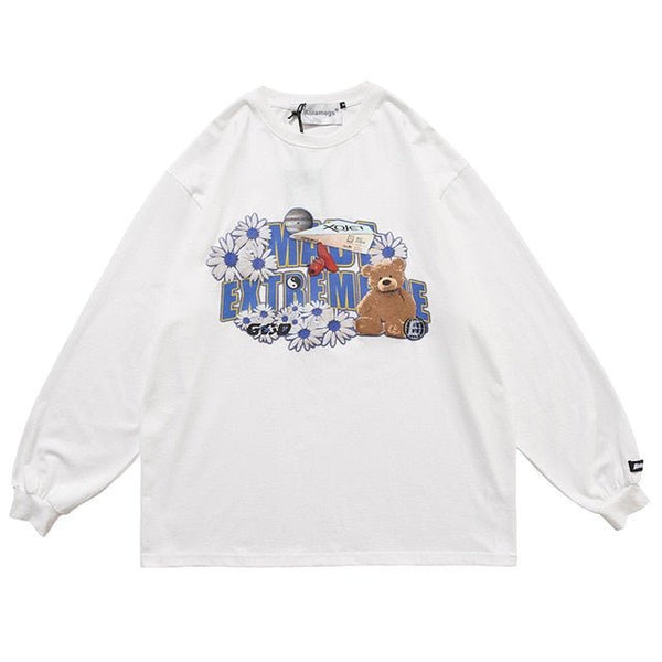 Daisy Flowers Funny Toy Print LooseSweatshirts Men High Street Harajuku Streetwear - Vimost Shop