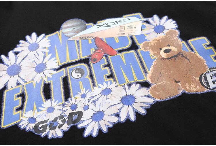 Daisy Flowers Funny Toy Print LooseSweatshirts Men High Street Harajuku Streetwear - Vimost Shop