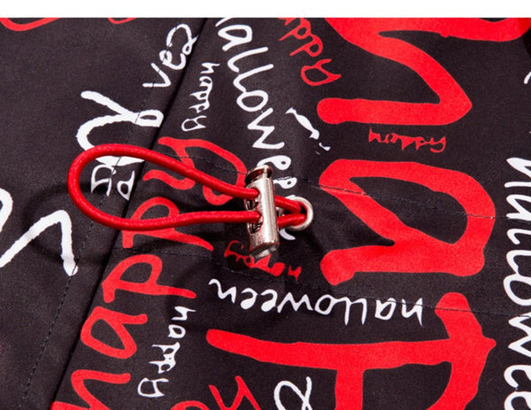 DARK Extra Long Jacket Trench Men Full Letter Print Harajuku Windbreaker Nightclub Overcoat Male Casual Outwear - Vimost Shop