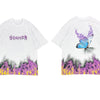 DARK Flame Butterfly Oversize T Shirt Cotton Punk Rock Streetwear Hip Hop T Shirt Men Harajuku Short Sleeve Tees - Vimost Shop