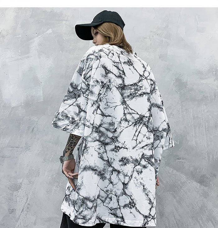 DARK Hip Hop Graffiti Tie Dying Mens T Shirt Harajuku Streetwear Skateboard Tops Tees Casual Cotton Short Sleeve - Vimost Shop