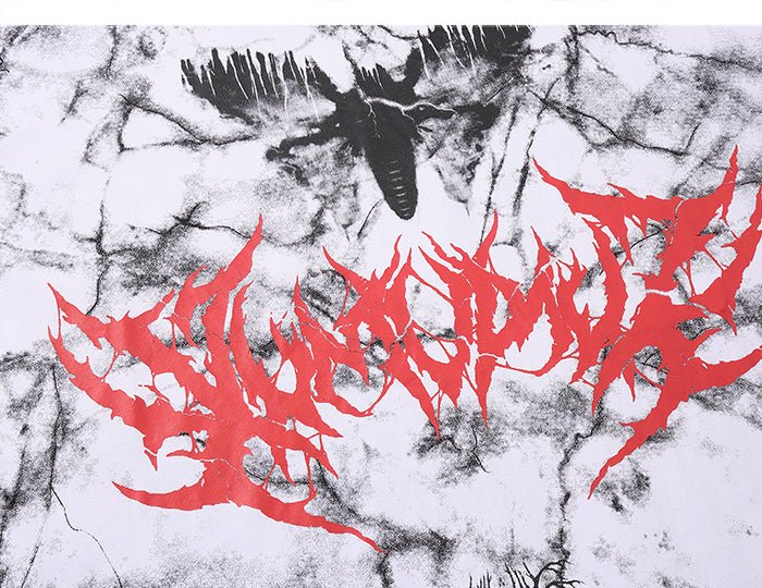 DARK Hip Hop Graffiti Tie Dying Mens T Shirt Harajuku Streetwear Skateboard Tops Tees Casual Cotton Short Sleeve - Vimost Shop