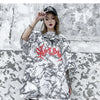 DARK Hip Hop Graffiti Tie Dying Mens T Shirt Harajuku Streetwear Skateboard Tops Tees Casual Cotton Short Sleeve - Vimost Shop